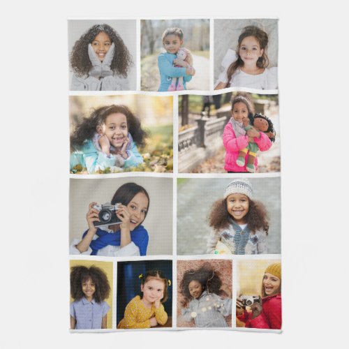 Design Your Own 11 Photo Collage Kitchen Towel