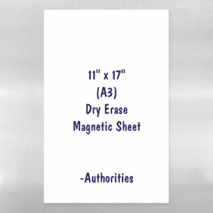 Design Your Own 11" x 17" (A3) Magnetic Dry Erase Sheet