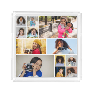 Design Your Own 12 Photo Collage Acrylic Tray