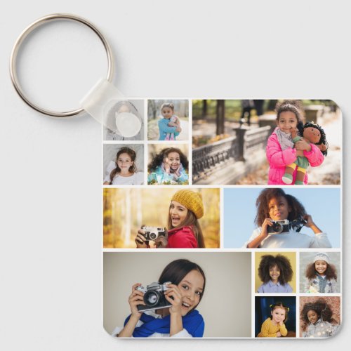 Design Your Own 12 Photo Collage Keychain
