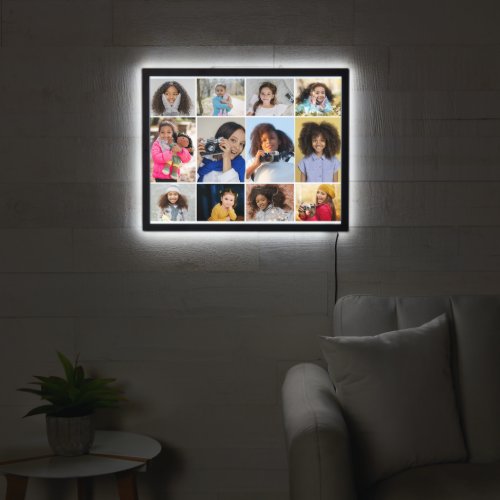 Design Your Own 12 Photo Collage LED Sign