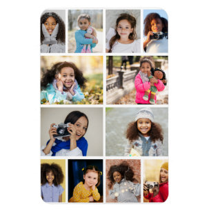 Design Your Own 12 Photo Collage Magnet