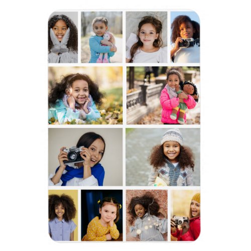 Design Your Own 12 Photo Collage Magnet
