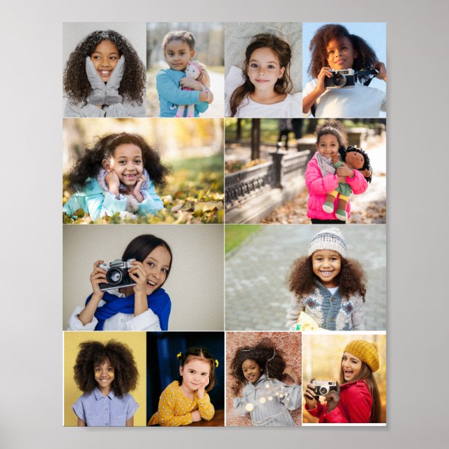 Design Your Own 12 Photo Collage Poster (Front)