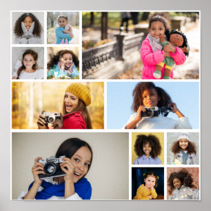 Design Your Own 12 Photo Collage Poster