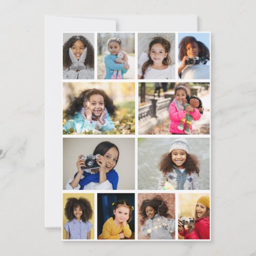 Design Your Own 12 Photo Collage Thank You Card