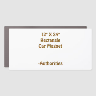 Design Your Own 12" X 24" Rectangle Car Magnet