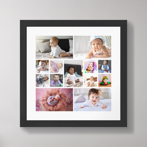 Design Your Own 13 Photo Collage Framed Art