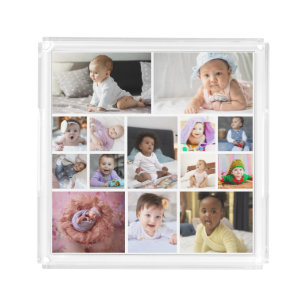 Design Your Own 14 Photo Collage Acrylic Tray