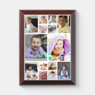 Design Your Own 14 Photo Collage Award Plaque