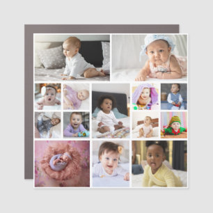 Design Your Own 14 Photo Collage Car Magnet