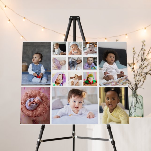 Design Your Own 14 Photo Collage Foam Board (In Situ (Stand))
