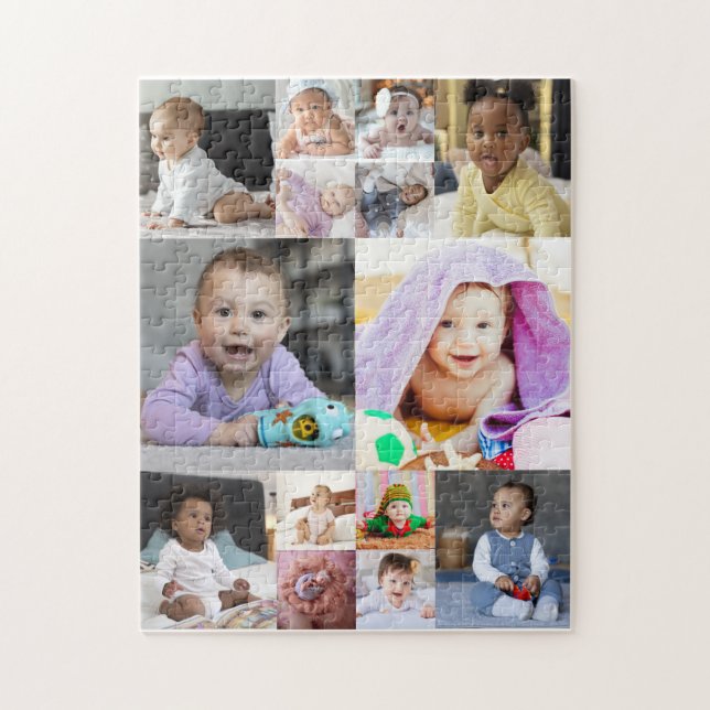 Design Your Own 14 Photo Collage Jigsaw Puzzle (Vertical)