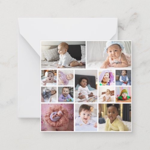 Design Your Own 14 Photo Collage Note Card