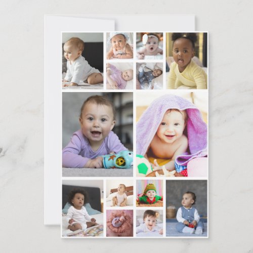 Design Your Own 14 Photo Collage Note Card
