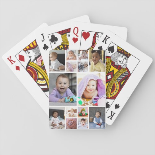Design Your Own 14 Photo Collage Playing Cards