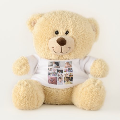 Design Your Own 14 Photo Collage Teddy Bear