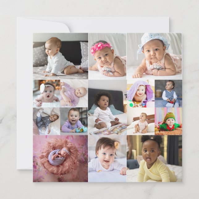 Design Your Own 15 Photo Collage Card (Front)