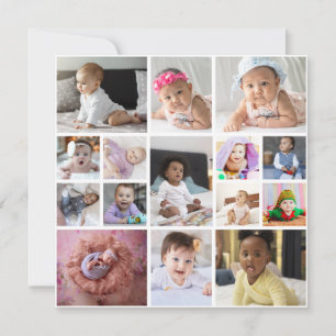 Design Your Own 15 Photo Collage Thank You Card