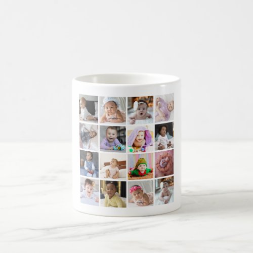 Design Your Own 16 Photo Collage Coffee Mug