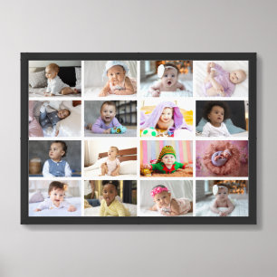 Design Your Own 16 Photo Collage Framed Art