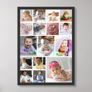 Design Your Own 16 Photo Collage Framed Art