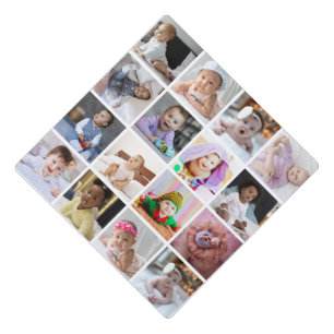 Design Your Own 16 Photo Collage Graduation Cap Topper