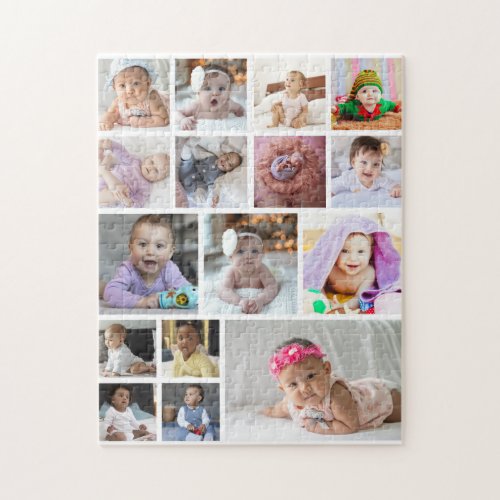 Design Your Own 16 Photo Collage  Jigsaw Puzzle
