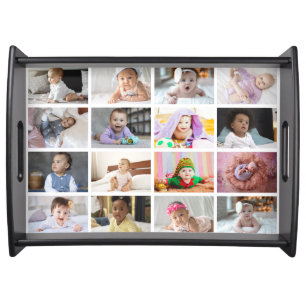 Design Your Own 16 Photo Collage  Serving Tray