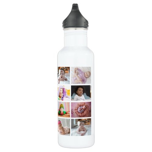 Design Your Own 16 Photo Collage  Stainless Steel Water Bottle