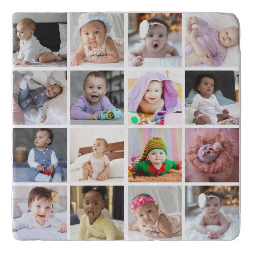 Design Your Own 16 Photo Collage Trivet