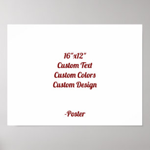 Design Your Own 16"x12" Matte Poster