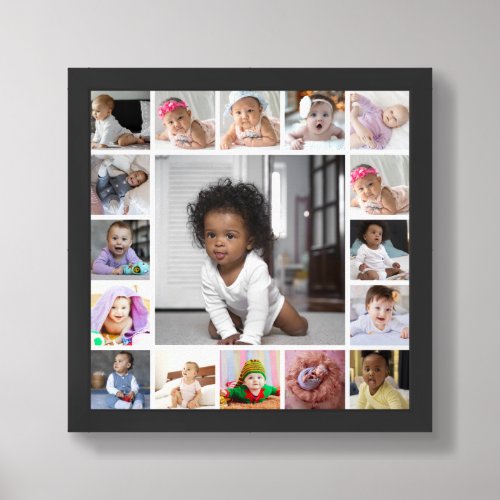 Design Your Own 17 Photo Collage Framed Art