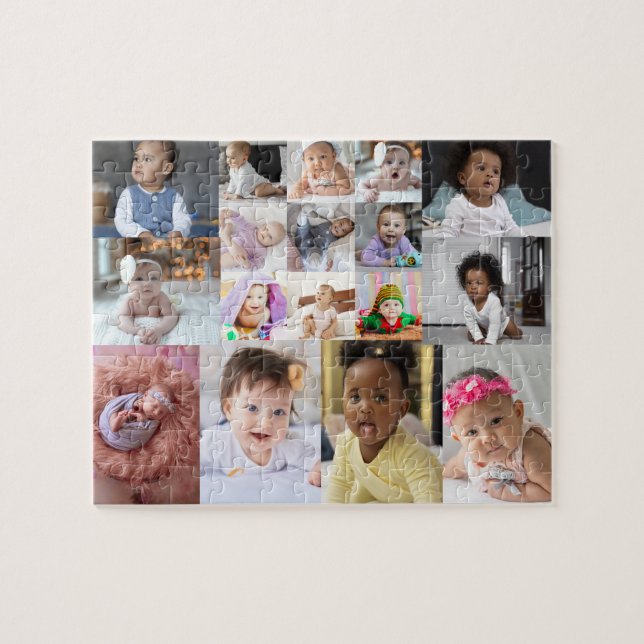 Design Your Own 17 Photo Collage  Jigsaw Puzzle (Horizontal)