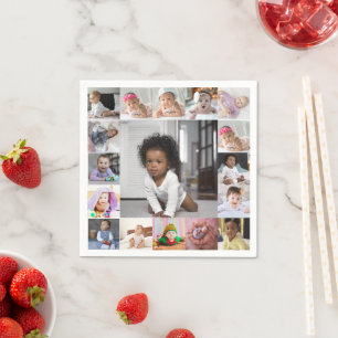 Design Your Own 17 Photo Collage Napkins