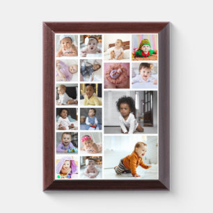 Design Your Own 18 Photo Collage Award Plaque