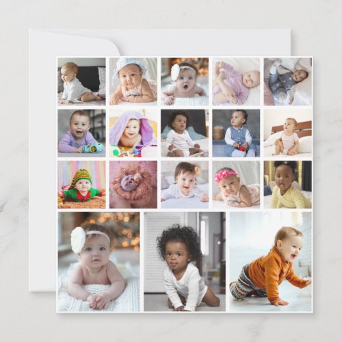 Design Your Own 18 Photo Collage Card