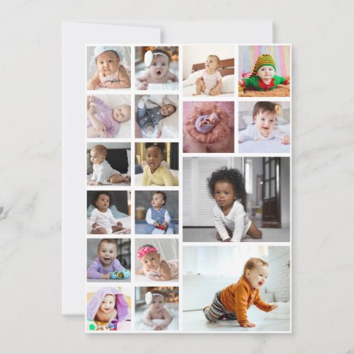 Design Your Own 18 Photo Collage  Card