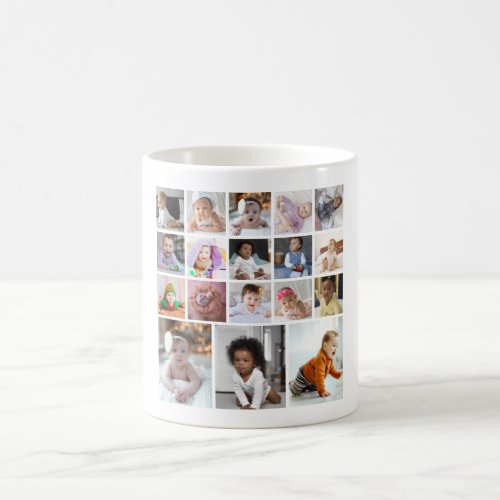 Design Your Own 18 Photo Collage Coffee Mug