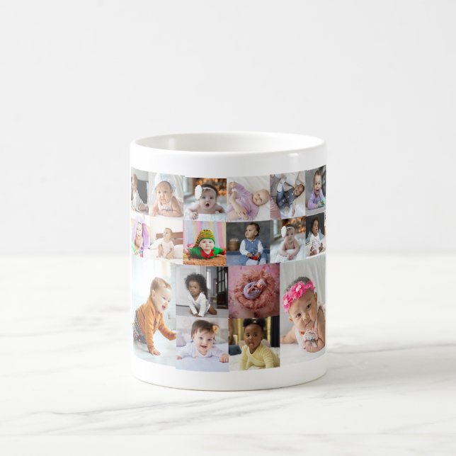 Design Your Own 18 Photo Collage  Coffee Mug (Center)