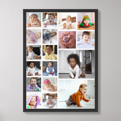 Design Your Own 18 Photo Collage Framed Art