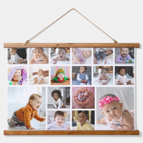 Design Your Own 18 Photo Collage  Hanging Tapestry