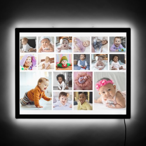 Design Your Own 18 Photo Collage  LED Sign