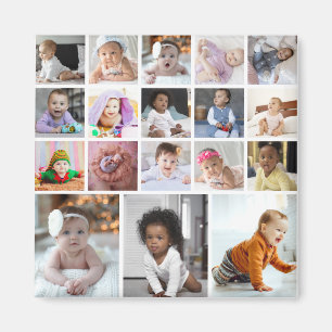 Design Your Own 18 Photo Collage Magnet