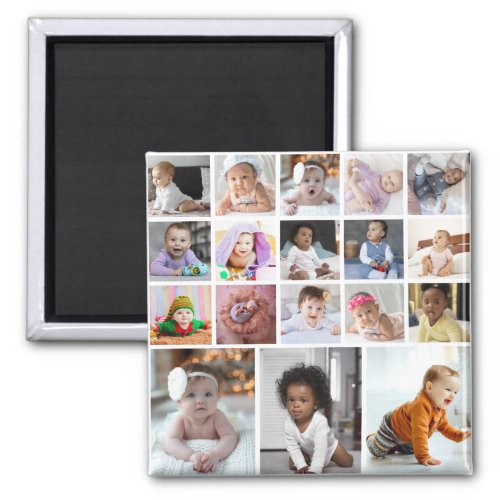Design Your Own 18 Photo Collage Magnet