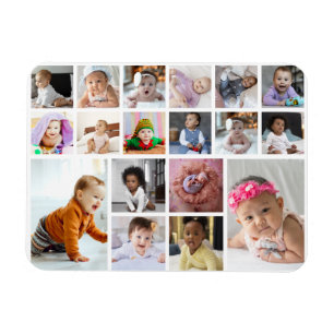 Design Your Own 18 Photo Collage Magnet