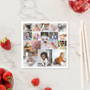 Design Your Own 18 Photo Collage Napkins
