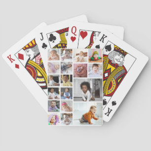 Design Your Own 18 Photo Collage Poker Cards
