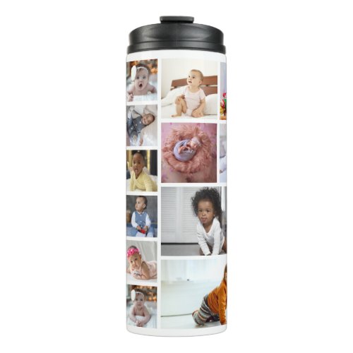 Design Your Own 18 Photo Collage  Thermal Tumbler