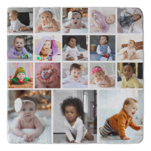 Design Your Own 18 Photo Collage Trivet